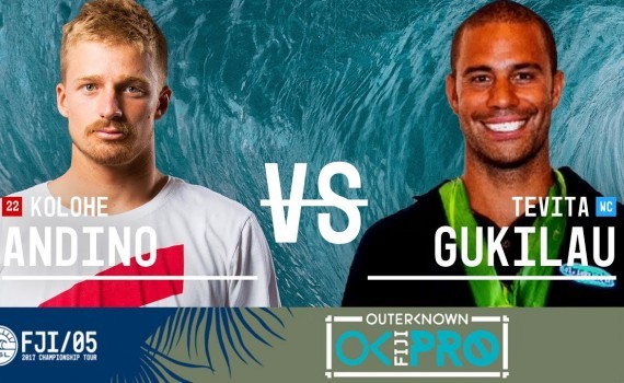 WSL CTツアー フィジー Kolohe Andino vs. Tevita Gukilau